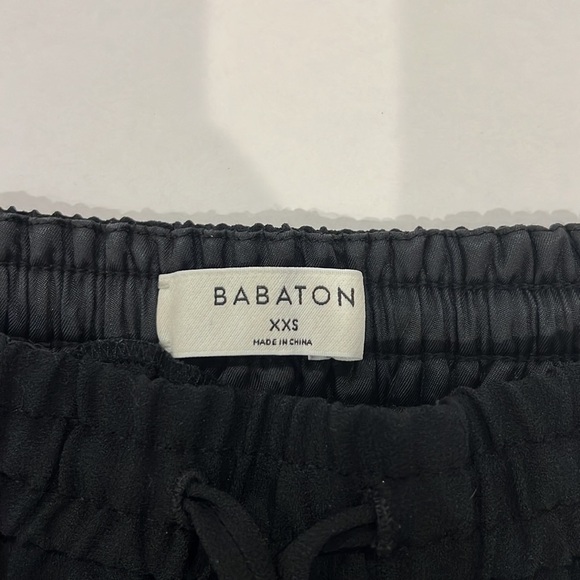 Aritzia Babaton Black with Green Strip Track Pants Size XXS - Picture 3 of 10